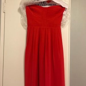 Red Strapless Parker Gown